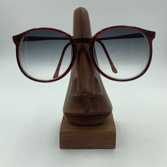 Vintage Chase Burgundy Round Sunglasses Frames - Picture 1 of 6